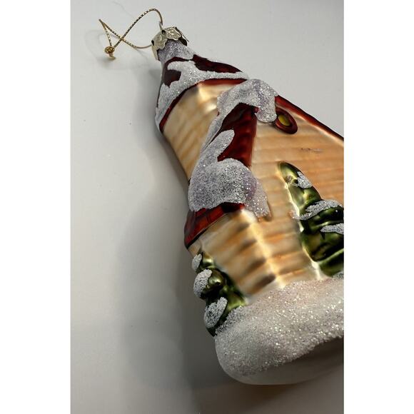 Vintage Old World Christmas Ornament Blown Glass Church - Picture 4 of 8